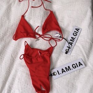 I AM GIA Red bikini XS